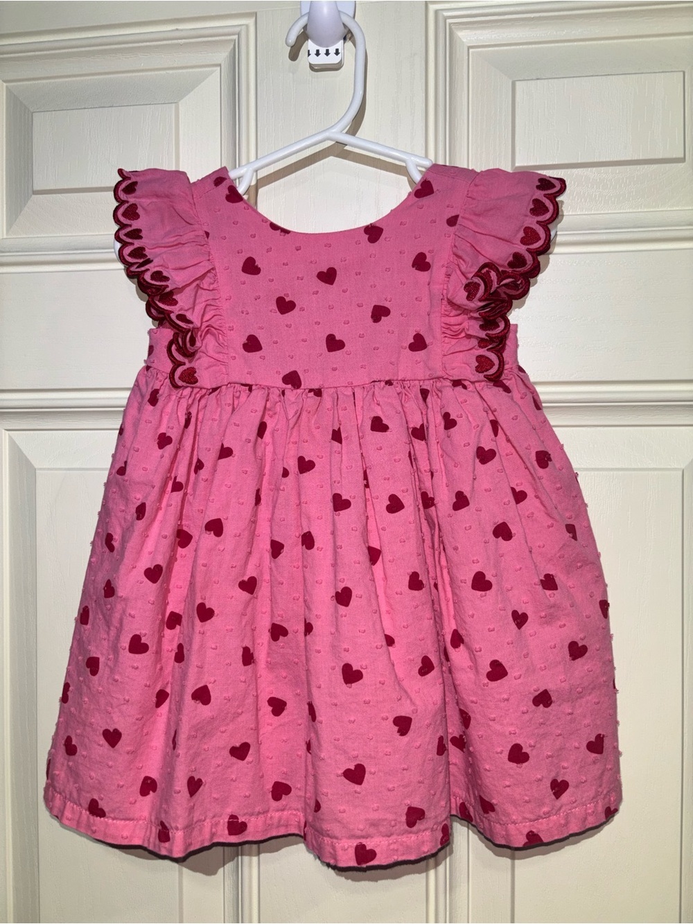 Isaac Mizrahi Pink Dress with Dark Pink Heart Print